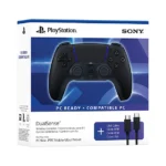 DualSense® Wireless Controller - Midnight Black & USB Cable for PC - Image 4