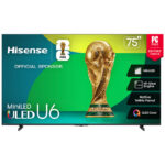 Hisense 75" E6 Cinema Series Hi-QLED 4K UHD Smart Fire TV (75E6QF, 2025 Model) - AI Light Sensor, Dolby Vision · Atmos, Voice Remote with Alexa, Motion Rate 120, HDR 10+ Adaptive, Game Mode Plus
