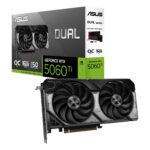 ASUS Dual GeForce RTX™ 5060 Ti 16GB GDDR7 OC Edition Graphics Card, NVIDIA, Desktop (PCIe 5.0, DLSS 4, HDMI 2.1b, DisplayPort 2.1b, 2.5-Slot, Axial-tech Fan, 0dB Technology)